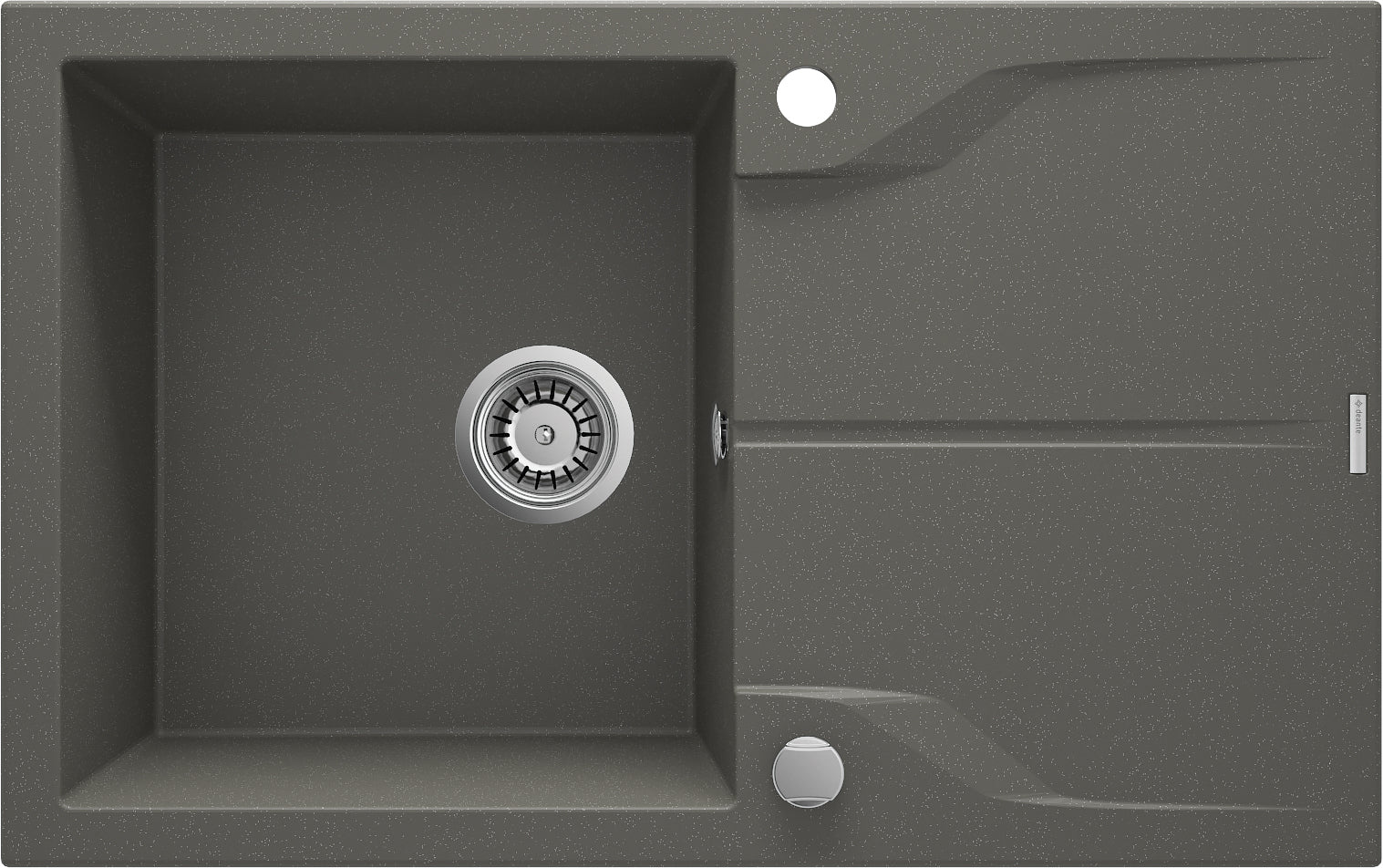 Granite sink, 1-bowl with drainer - flush-mounted
