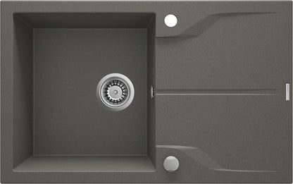 Granite sink, 1-bowl with drainer - flush-mounted