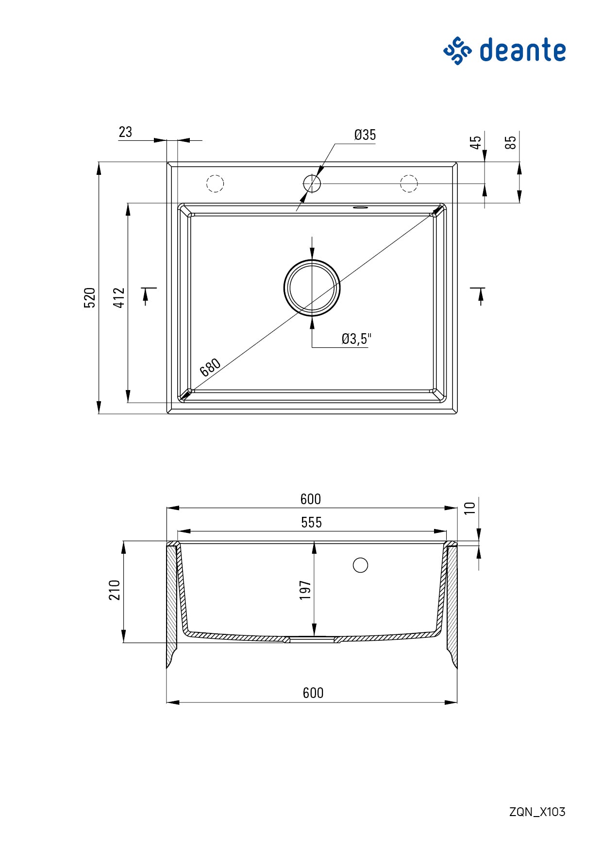 Granite sink, 1-bowl