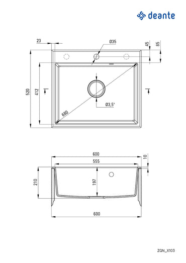 Granite sink, 1-bowl