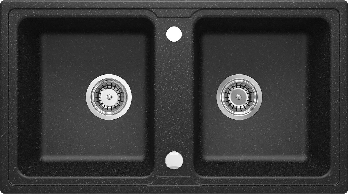 Granite sink, 2-bowl