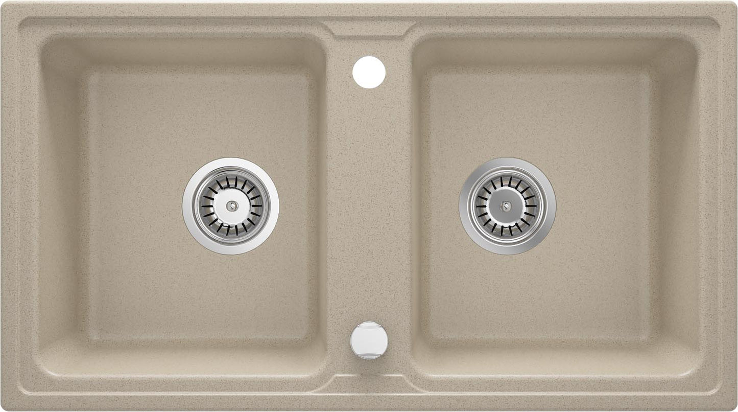 Granite sink, 2-bowl