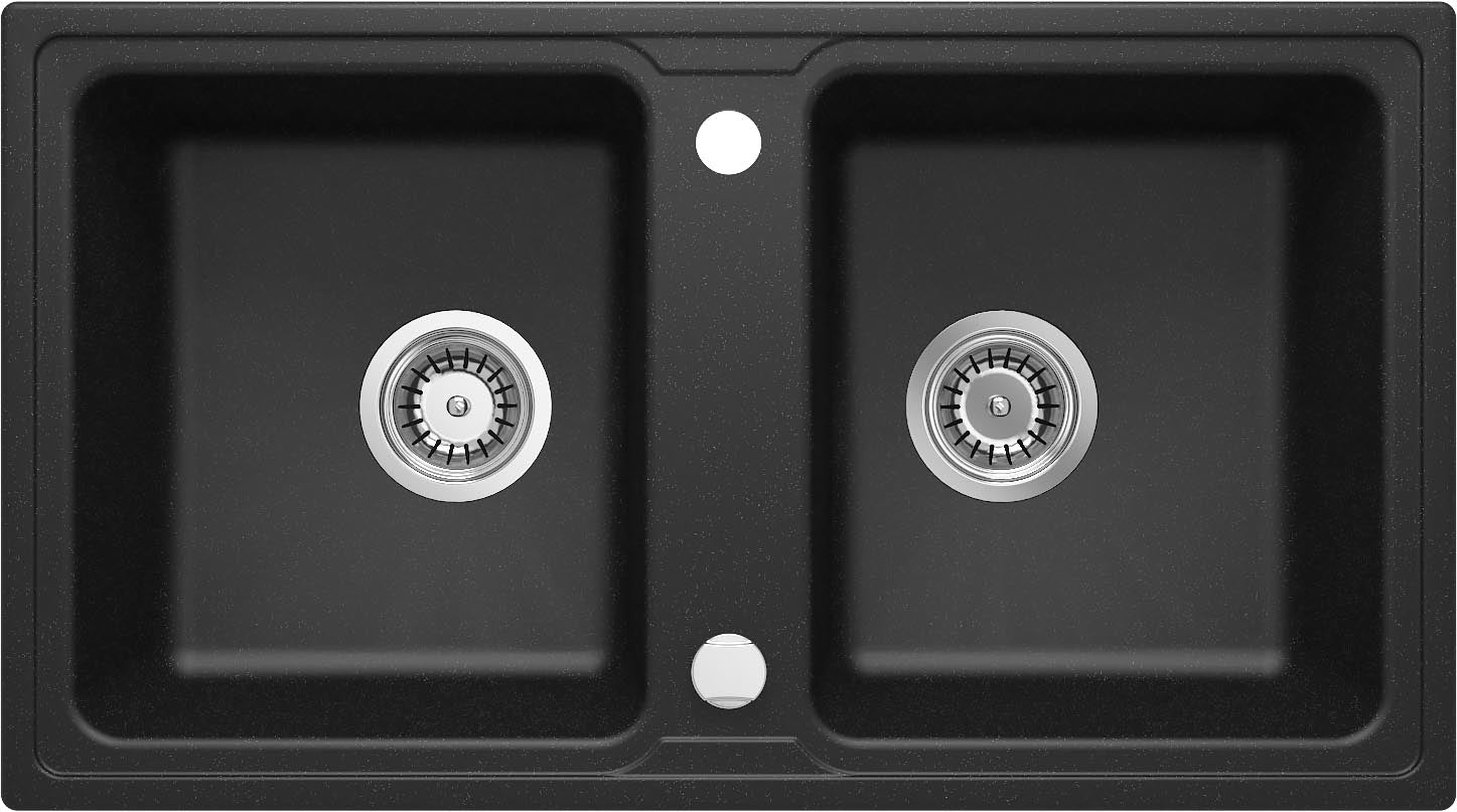 Granite sink, 2-bowl