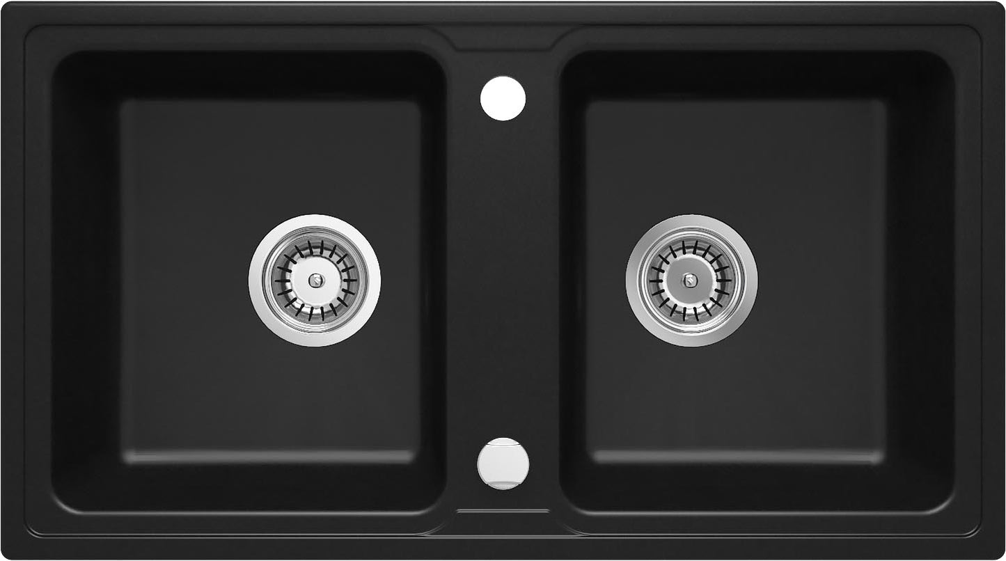 Granite sink, 2-bowl