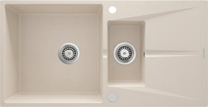 Granite sink, 1.5-bowl with drainer