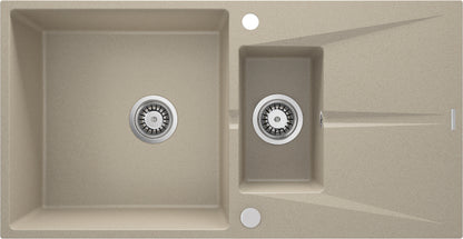 Granite sink, 1.5-bowl with drainer