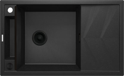 Magnetic granite sink, 1-bowl with drainer