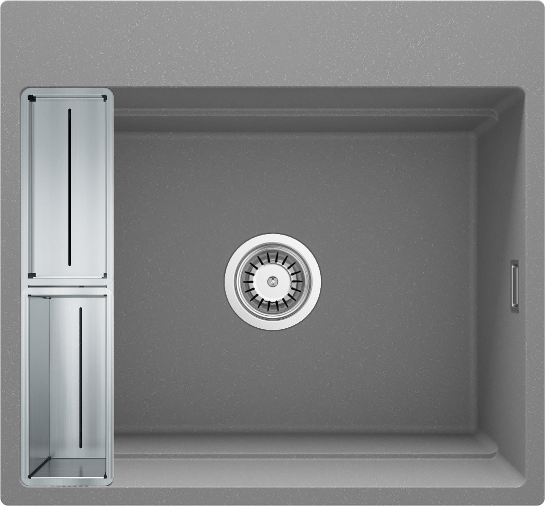 Magnetic granite sink, 1-bowl