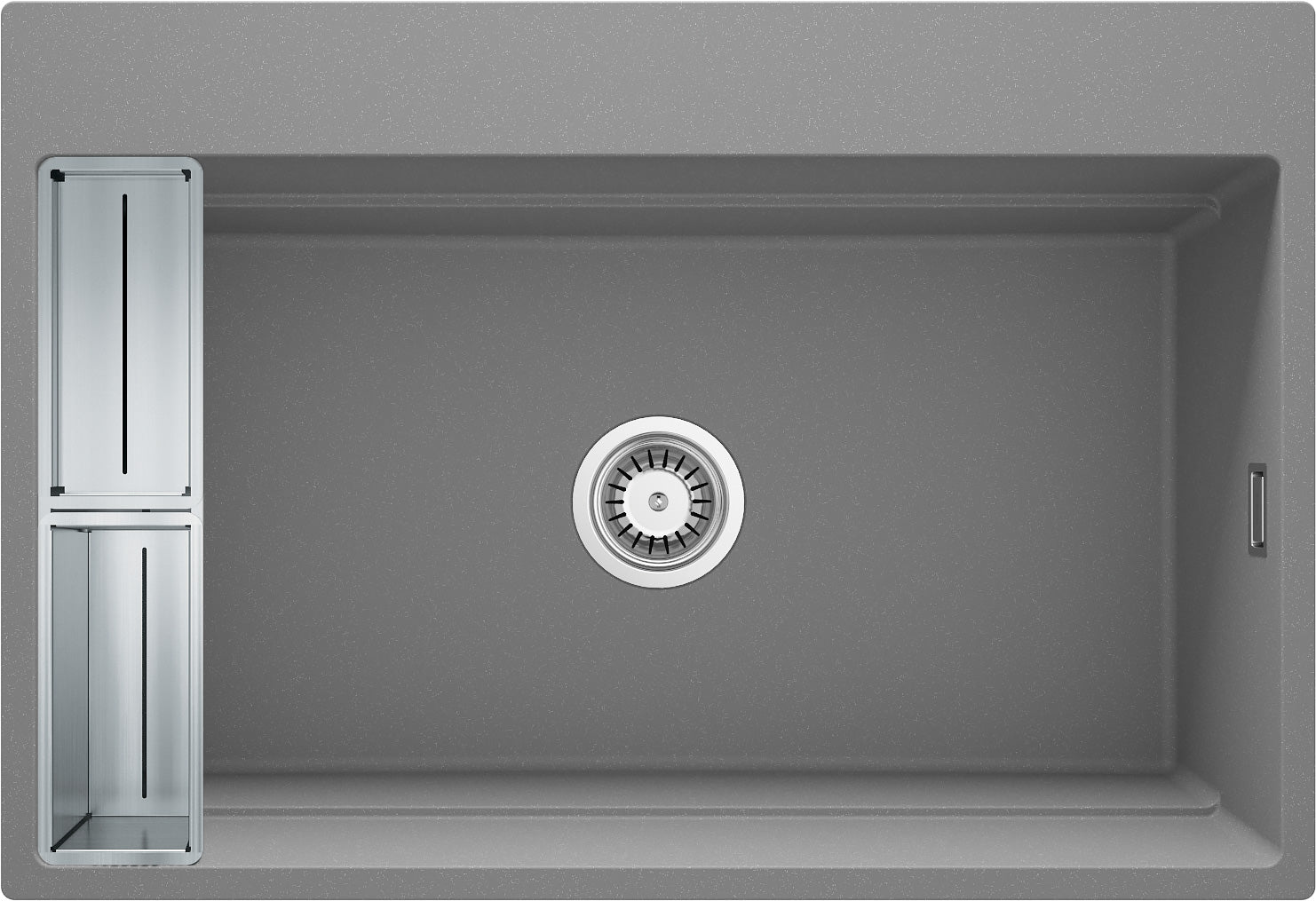 Magnetic granite sink, 1-bowl