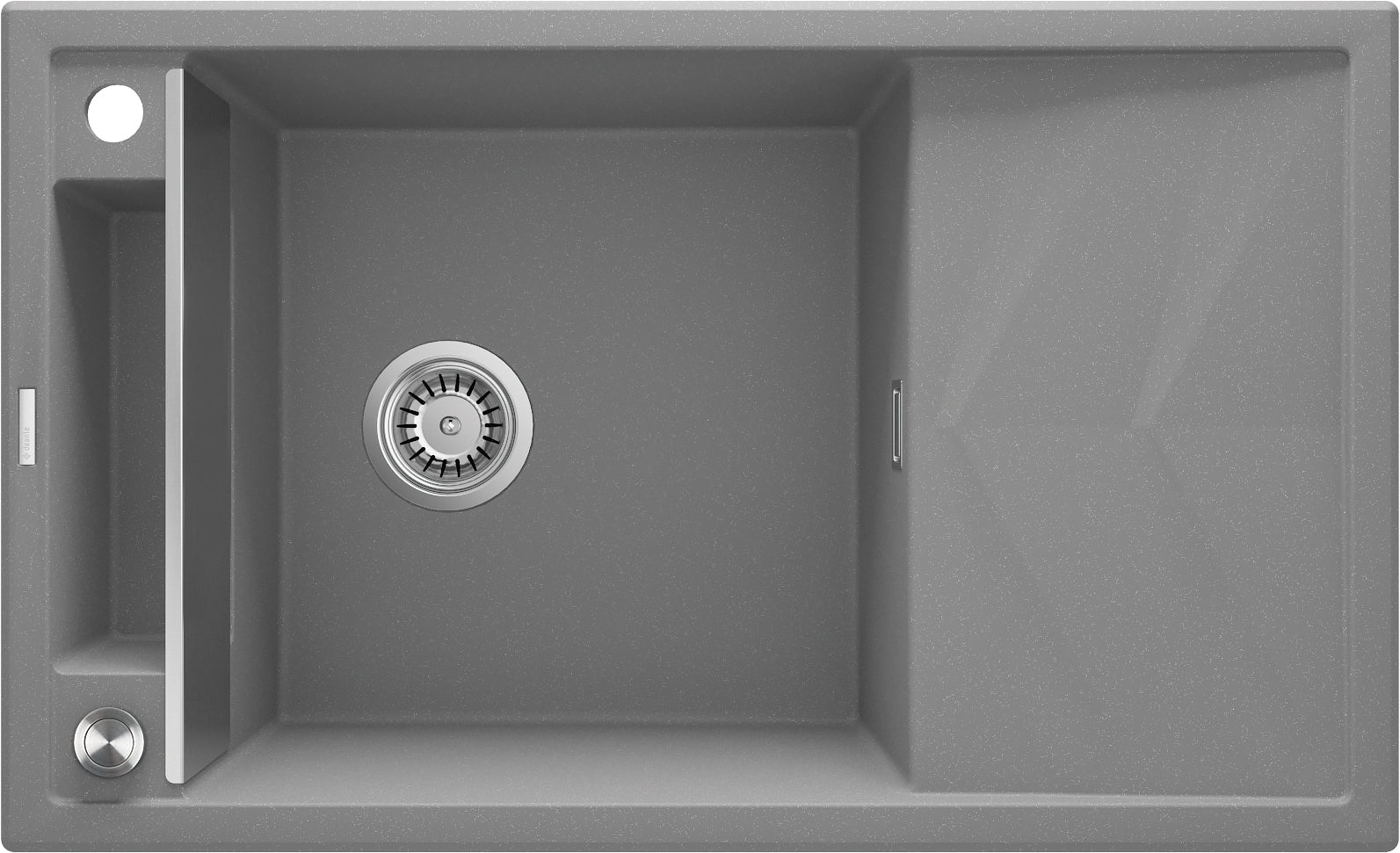 Magnetic granite sink, 1-bowl with drainer