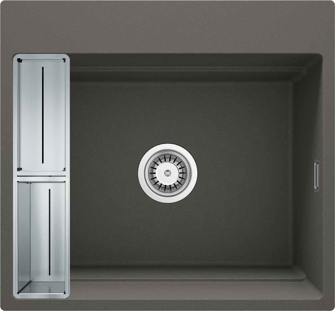 Magnetic granite sink, 1-bowl