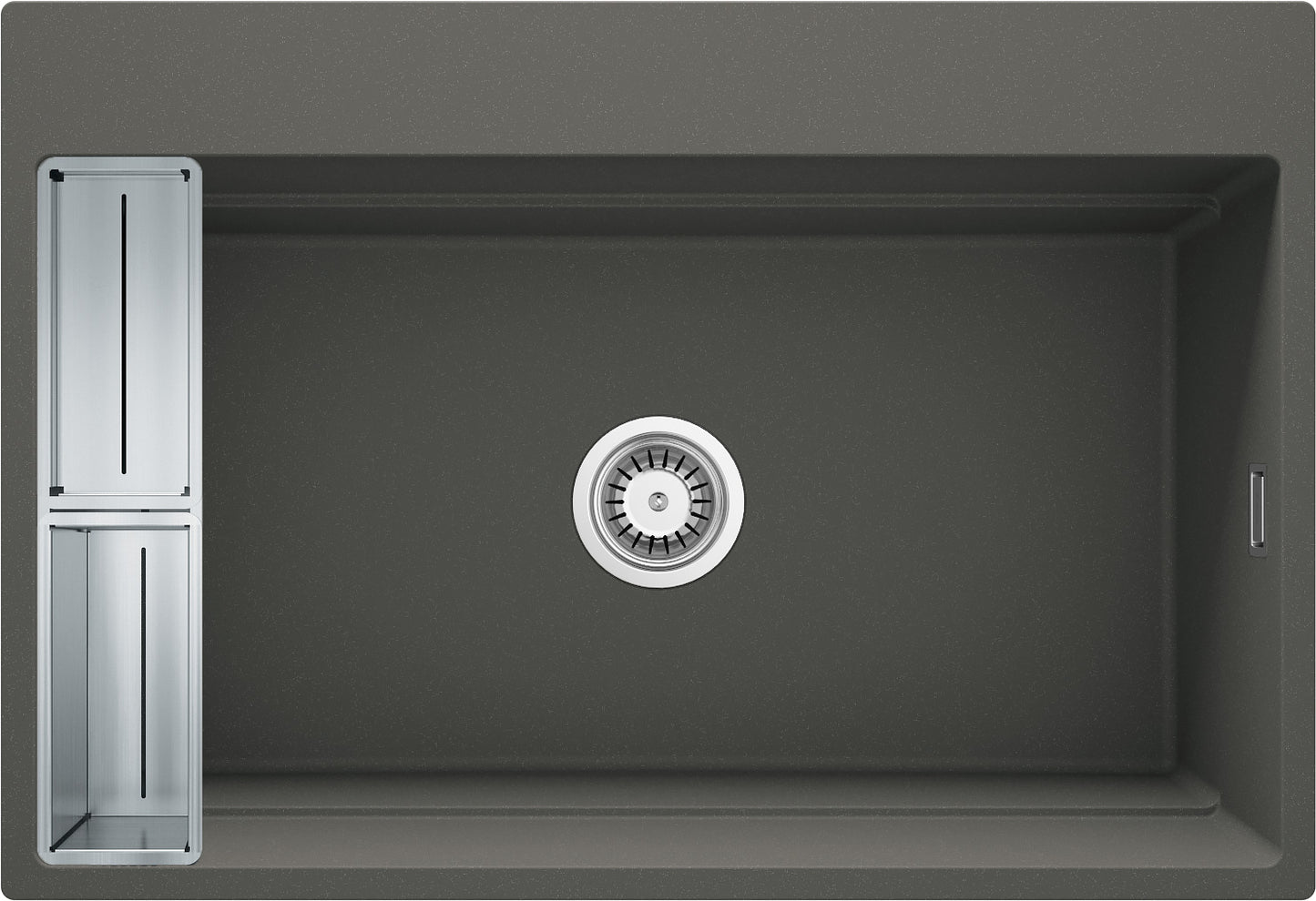 Magnetic granite sink, 1-bowl