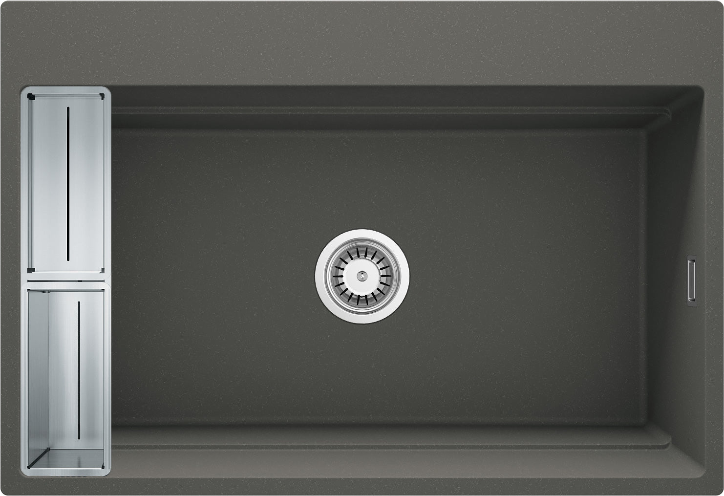Magnetic granite sink, 1-bowl