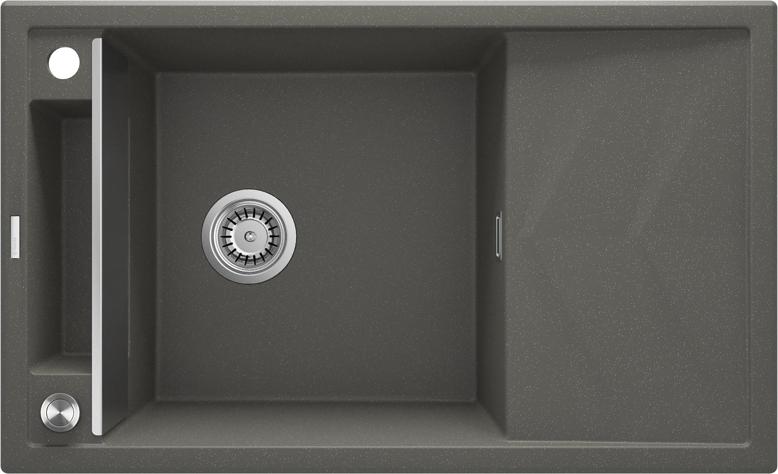 Magnetic granite sink, 1-bowl with drainer