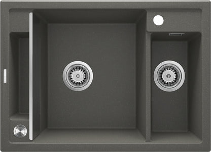 Magnetic granite sink, 1.5-bowl