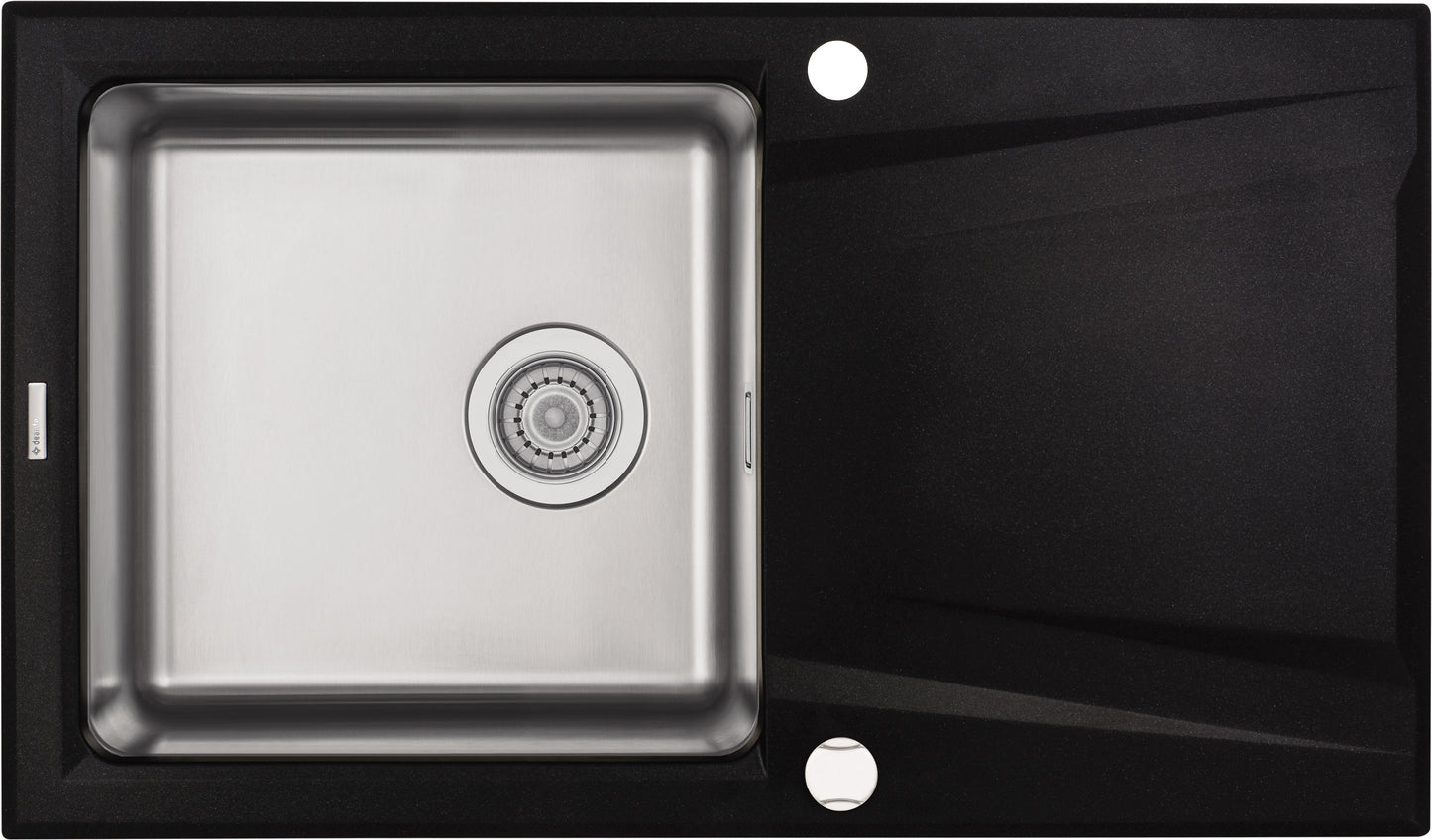 Granite-steel sink, 1-bowl with drainer