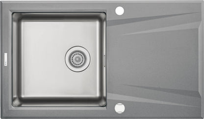 Granite-steel sink, 1-bowl with drainer