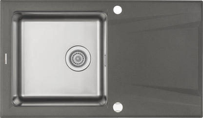 Granite-steel sink, 1-bowl with drainer