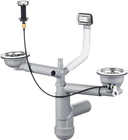 Granite sink waste kit, 1.5- and 2-bowl - Space-Saver