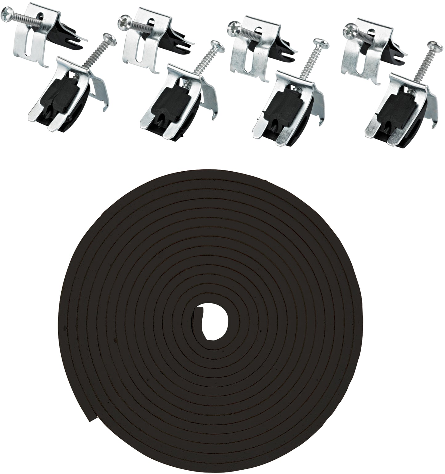 Kitchen sink mounting kit, clips and tape