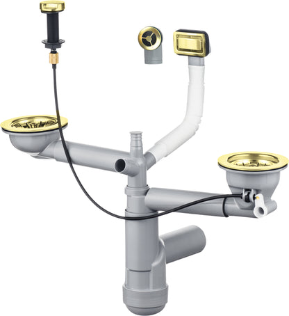 Granite sink waste kit, 1.5- and 2-bowl - Space-Saver