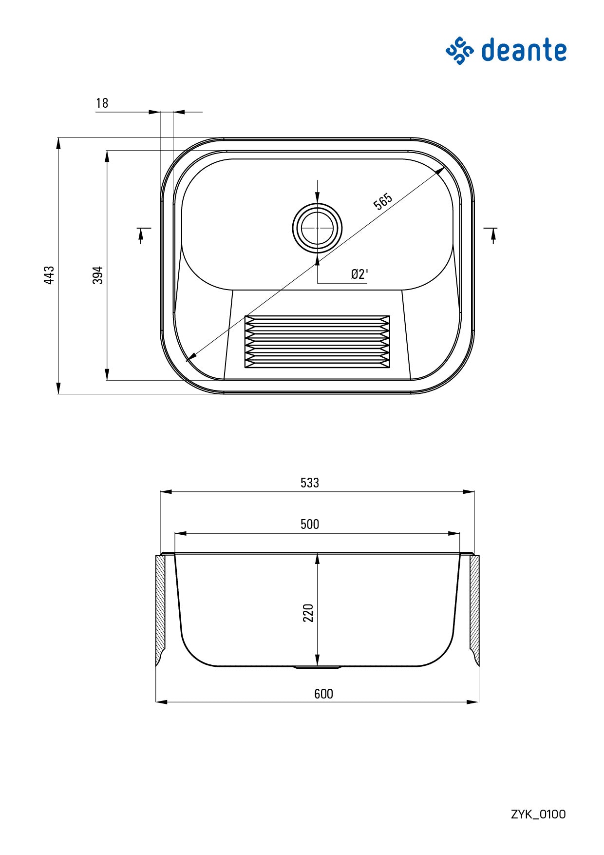 Utility sink, 1-bowl - inset or wall-mounted