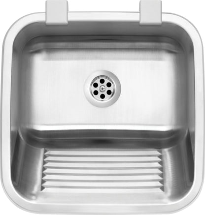 Utility sink, 1-bowl - inset or wall-mounted