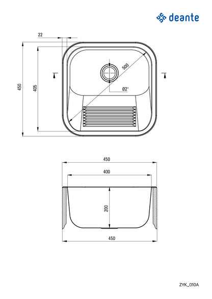Utility sink, 1-bowl - inset or wall-mounted