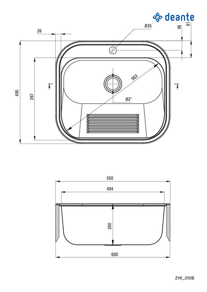 Utility sink, 1-bowl - inset or wall-mounted