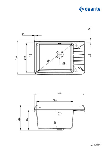 Utility sink, 1-bowl - wall-mounted