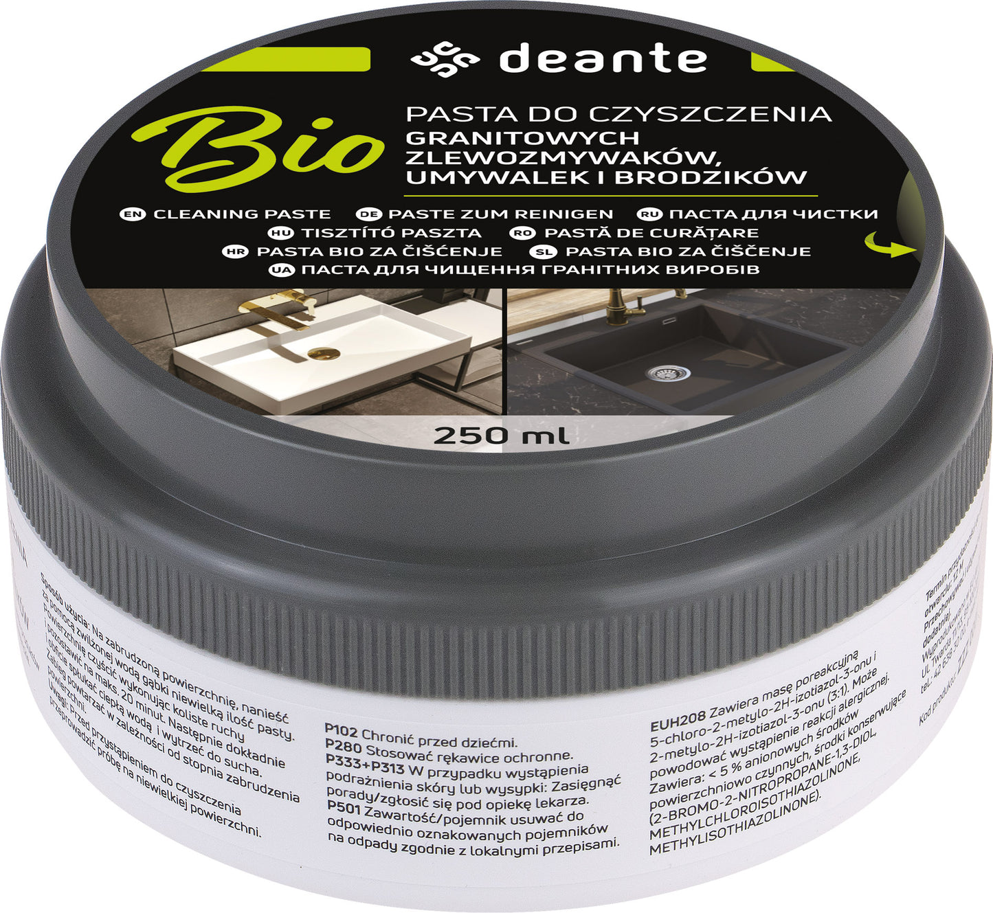 Cleaning paste, for granite sinks, washbasins and shower trays - 250 ml
