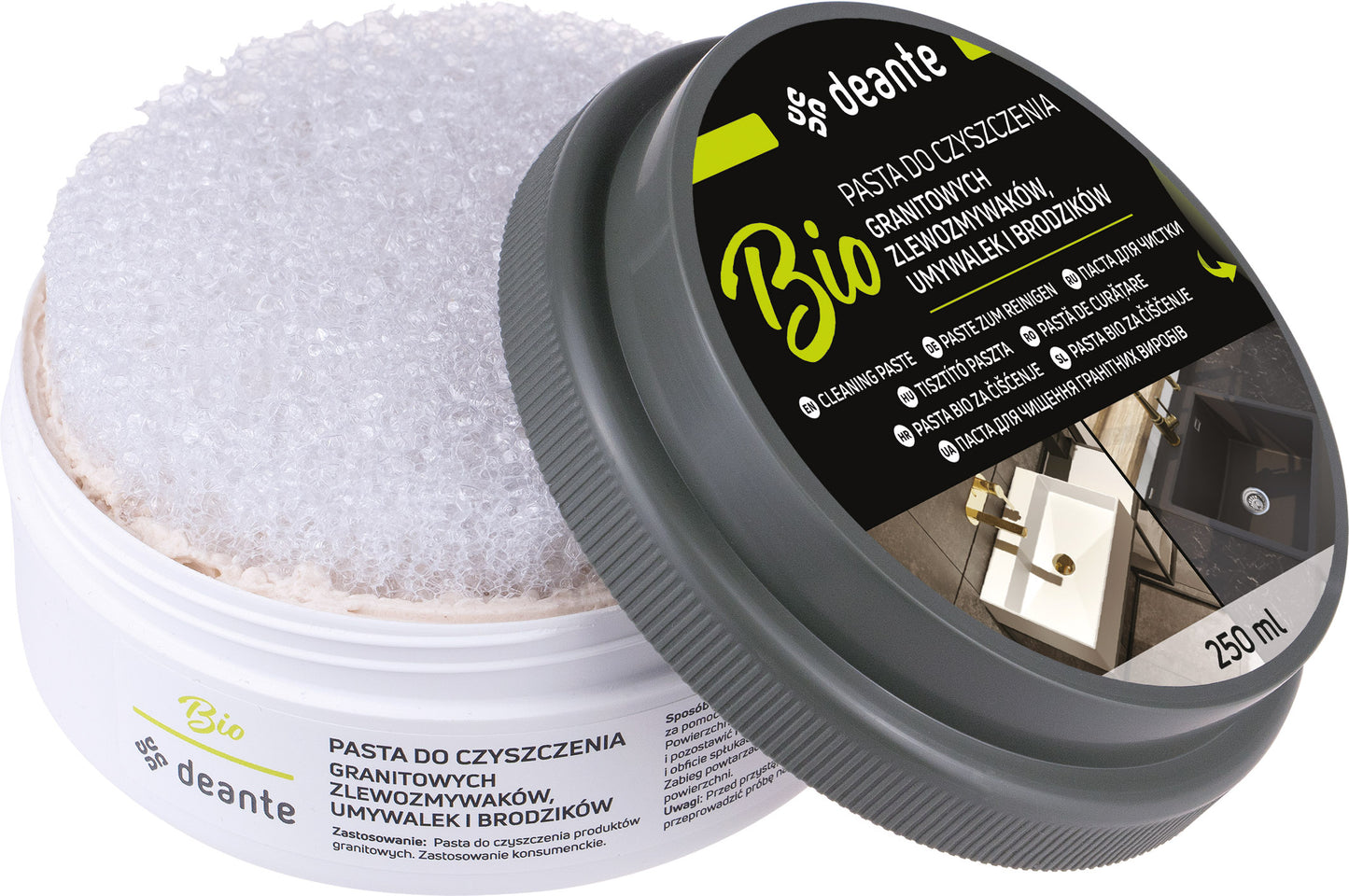 Cleaning paste, for granite sinks, washbasins and shower trays - 250 ml