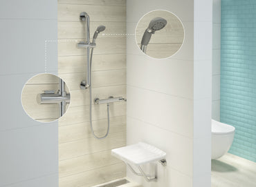 Shower set, 3-function - 2in1