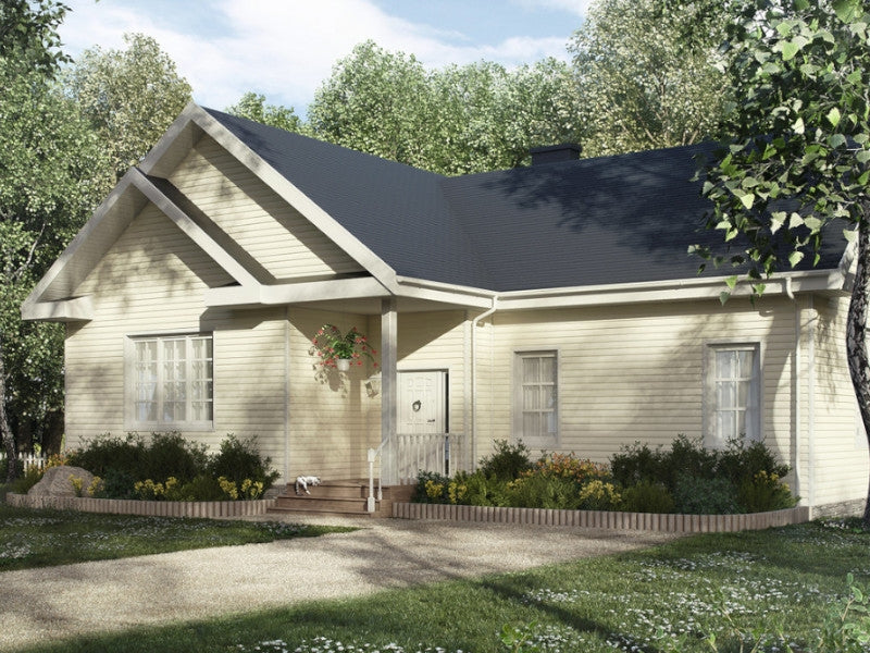 House Exterior cladded in Beige Vox Vinyl Siding Panels