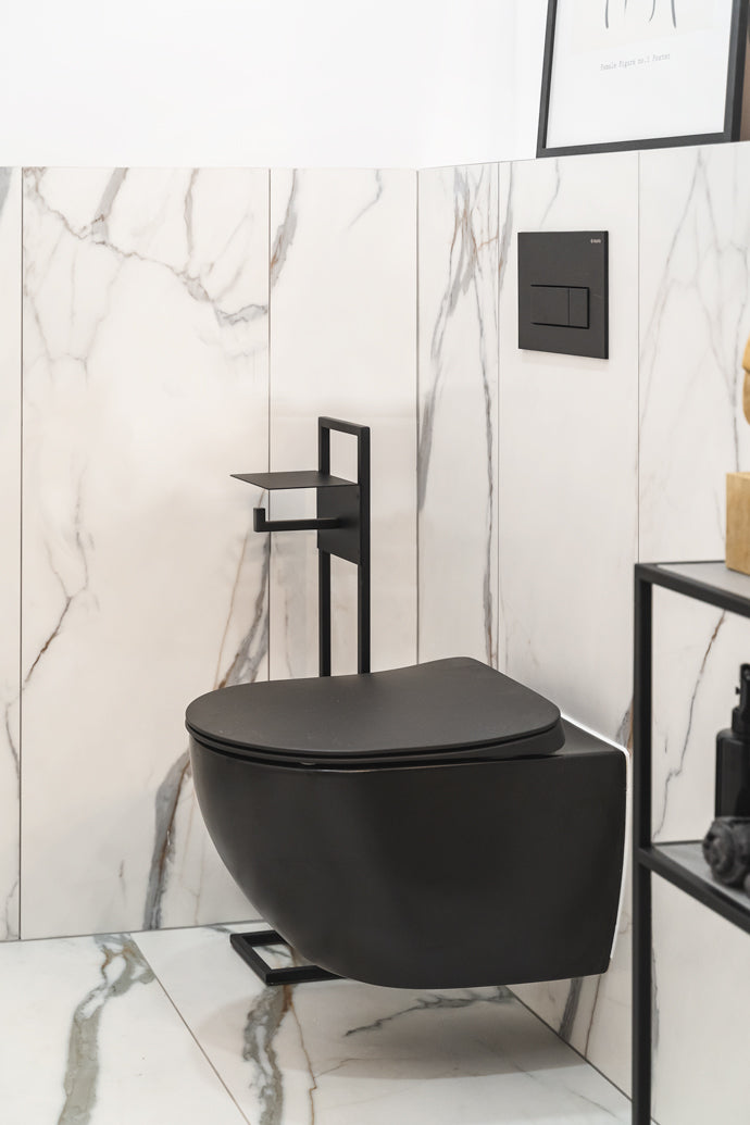 Toilet bowl, wall-mounted, rimless