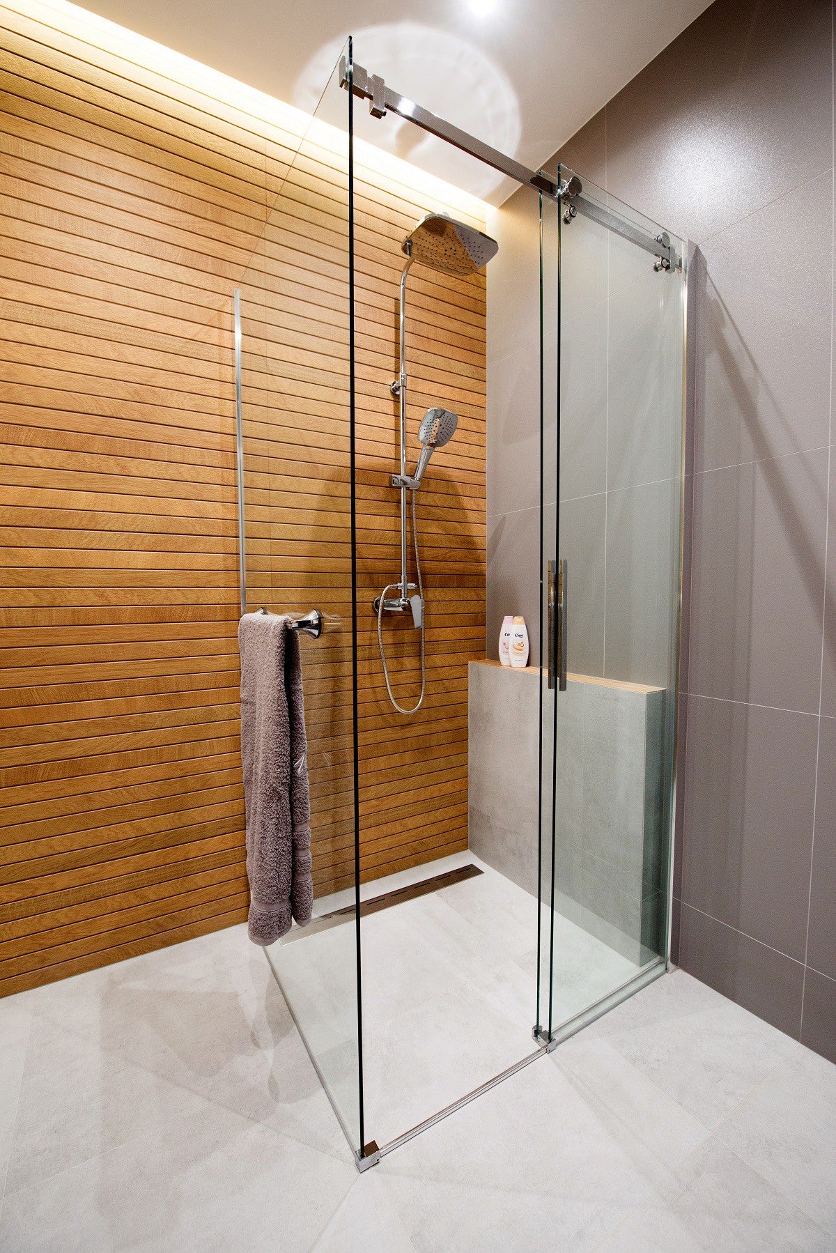 Shower wall, side, 80 cm