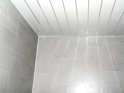 Ridged Silver PVC Ceiling Mould and Mildew Resistant Panels for bathrooms