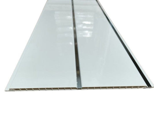 Ridged Silver PVC Ceilling Panels