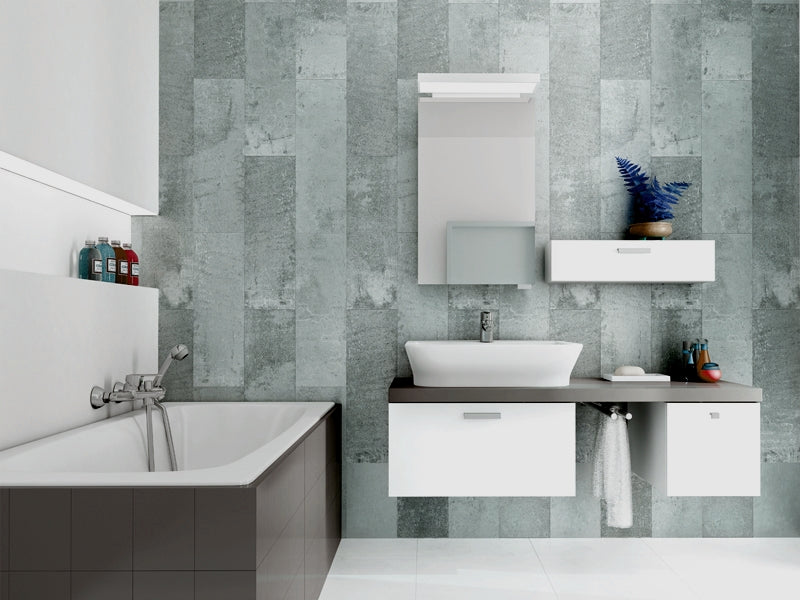 Slate Tile Decorative PVC Waterproof wall Cladding Panel for bathrooms, showers and wetrooms